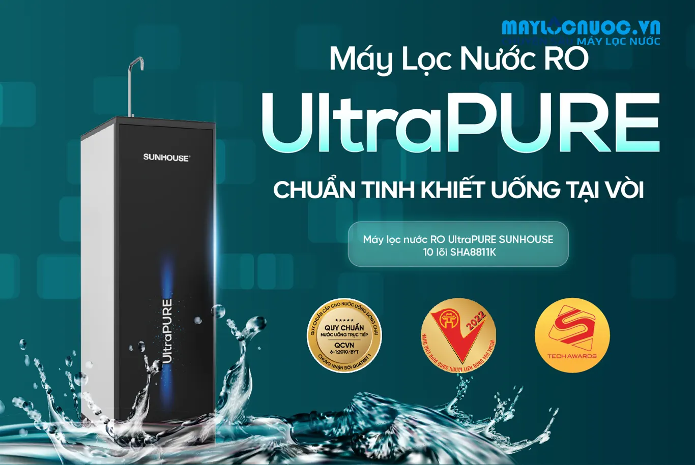 Máy lọc nước RO UltraPURE SUNHOUSE SHA8811K- 10 LÕI