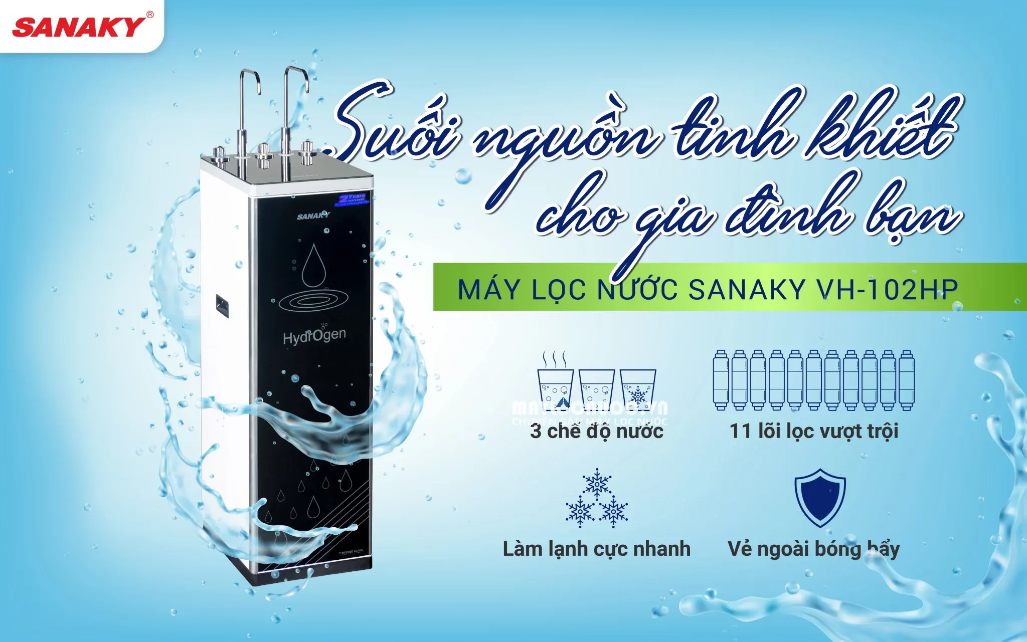 Máy lọc nước Sanaky VH-102HP - 11 cấp lọc