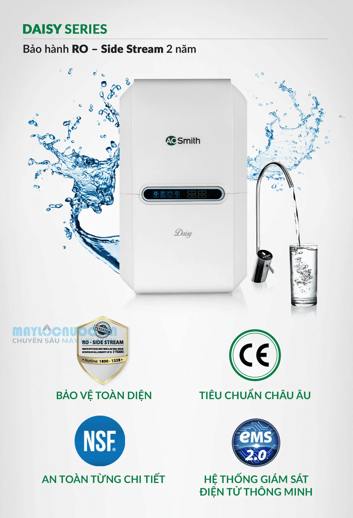 Máy lọc nước A. O. Smith Daisy Plus