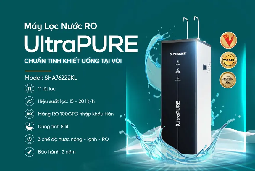 MÁY LỌC NƯỚC RO UltraPURE SUNHOUSE SHA76222KL-11 LÕI