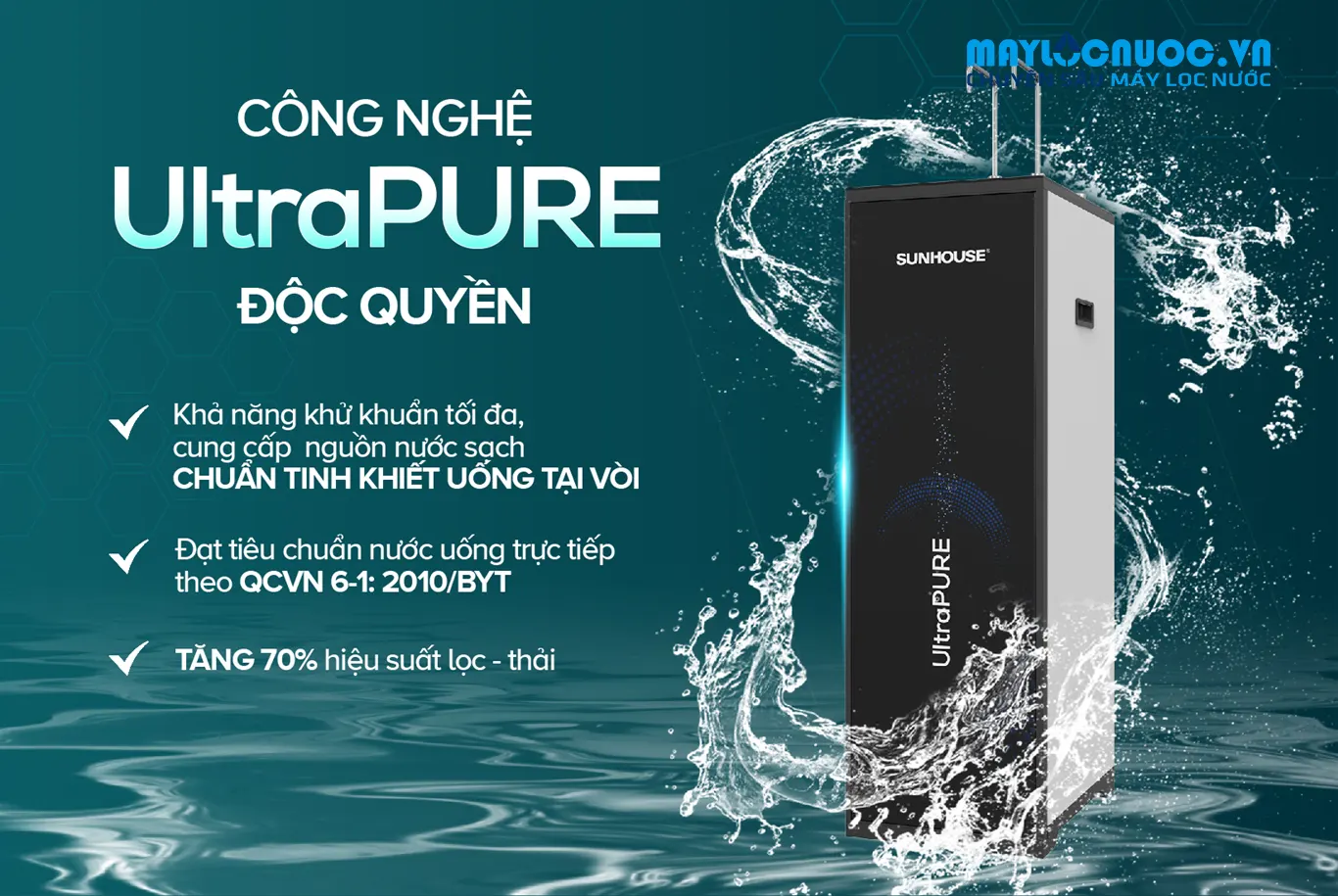Máy lọc nước RO UltraPURE SUNHOUSE SHA76622KL- 10 LÕI
