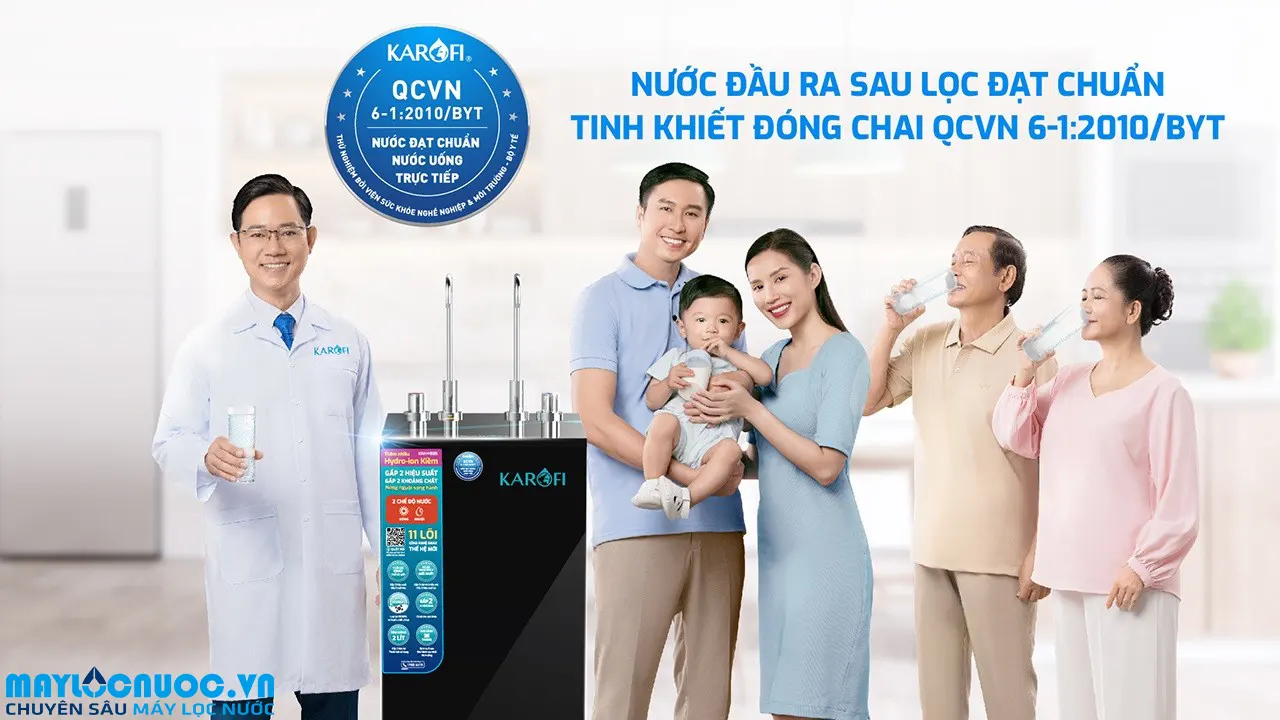 Máy lọc nước nóng nguội Karofi KAH-H58S