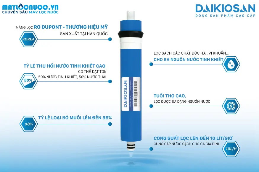 Máy lọc nước RO nóng nguội lạnh Daikiosan DSW-32709H3