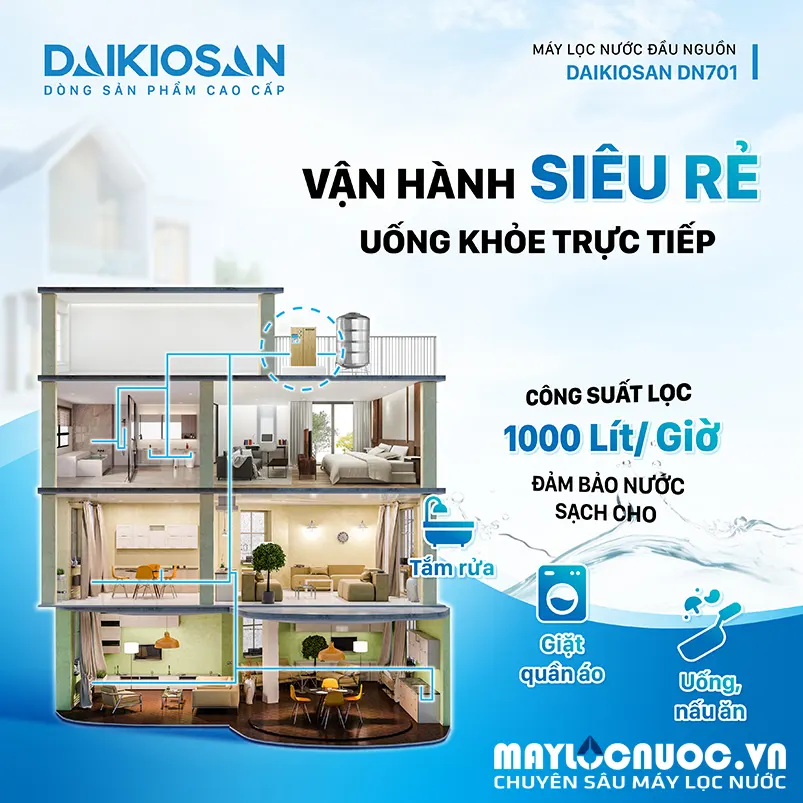 Máy lọc nước tổng đầu nguồn Daikiosan DN701