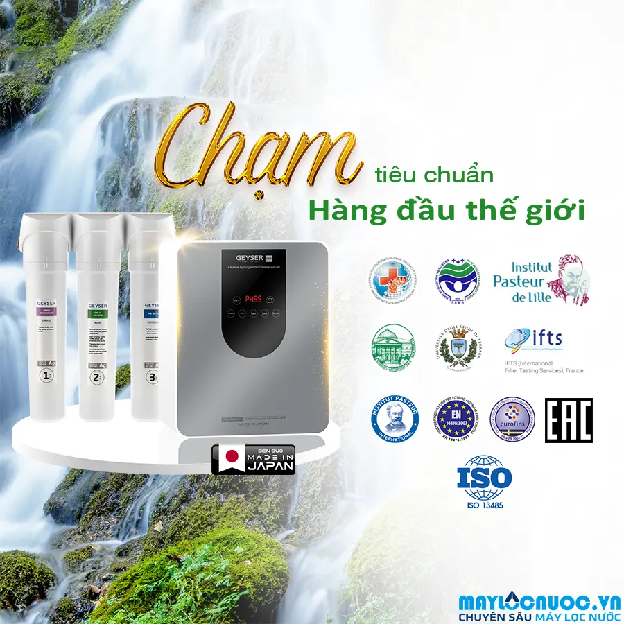  Máy lọc nước ion kiềm giàu hydro Geyser Ecotar 9 Pro -1 lõi lọc