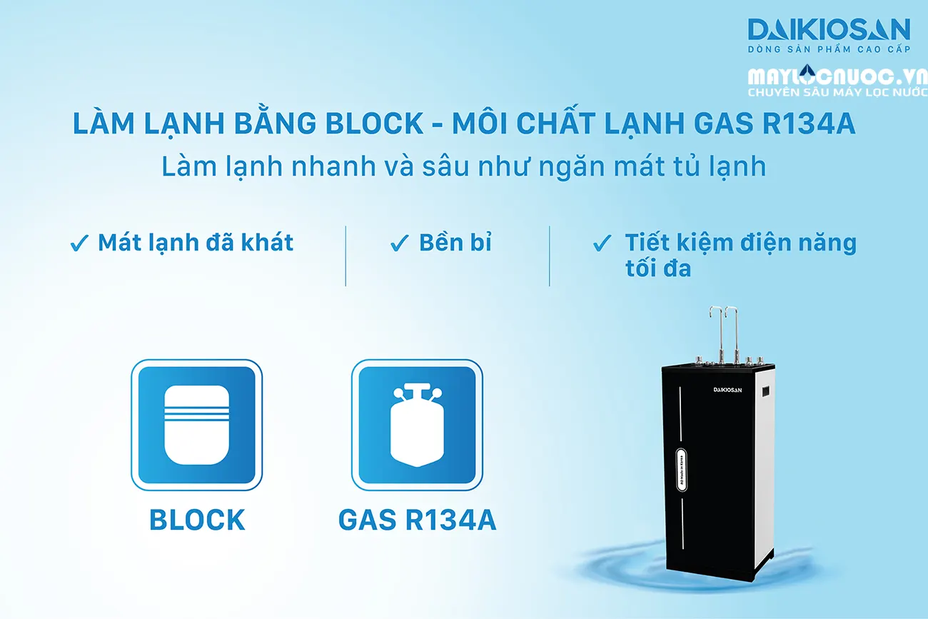 Máy lọc nước RO nóng nguội lạnh Daikiosan DSW-42710H3