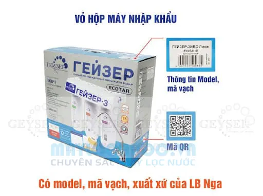  Máy lọc nước Nano Geyser Ecotar 3 - 3 lõi lọc