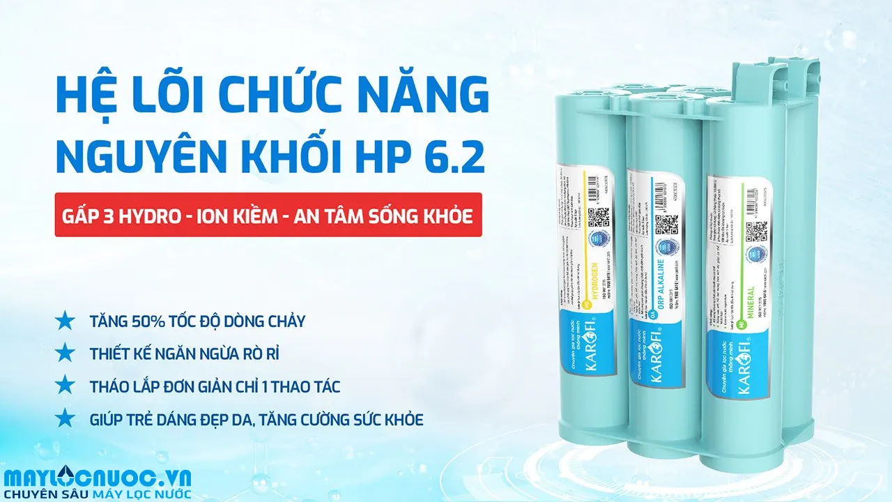 Máy lọc nước nóng lạnh Hydro-ion kiềm Karofi KAE-S695