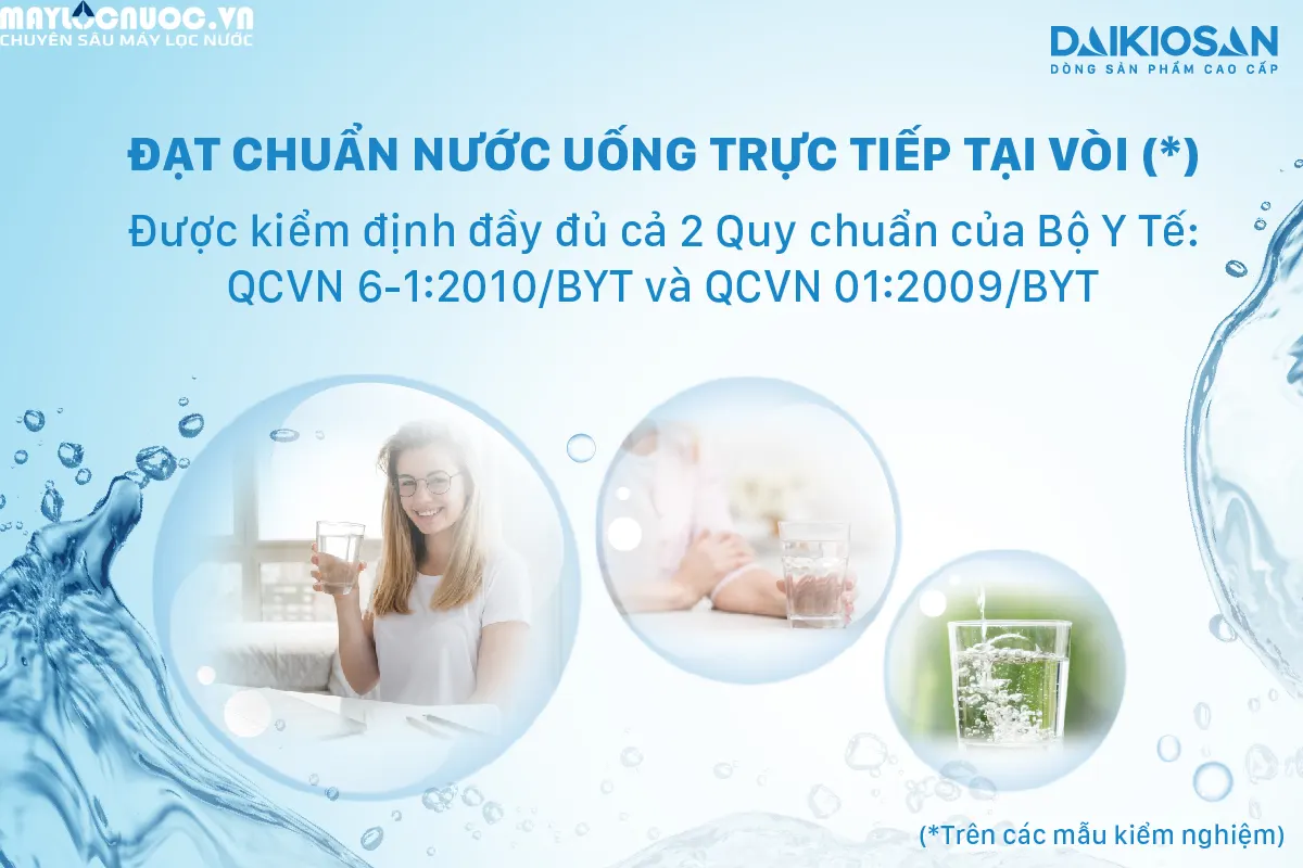 Máy lọc nước RO để gầm không tủ Daikiosan DSW-34009D3