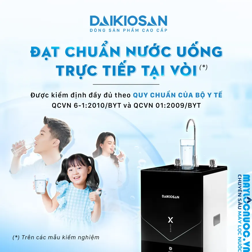 Máy lọc nước RO X-GUARD nóng nguội Daikiosan DSW-32210M