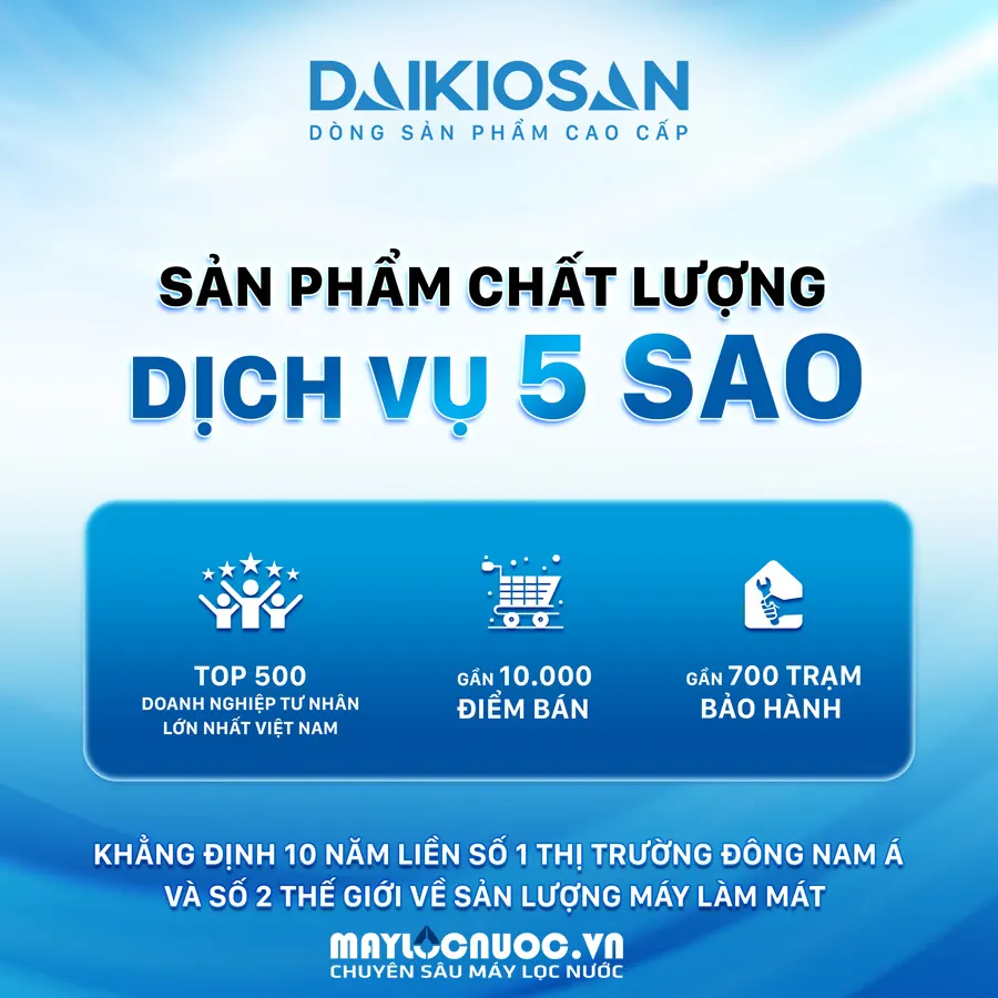Máy lọc nước RO X-SILVER nóng nguội Daikiosan DN203