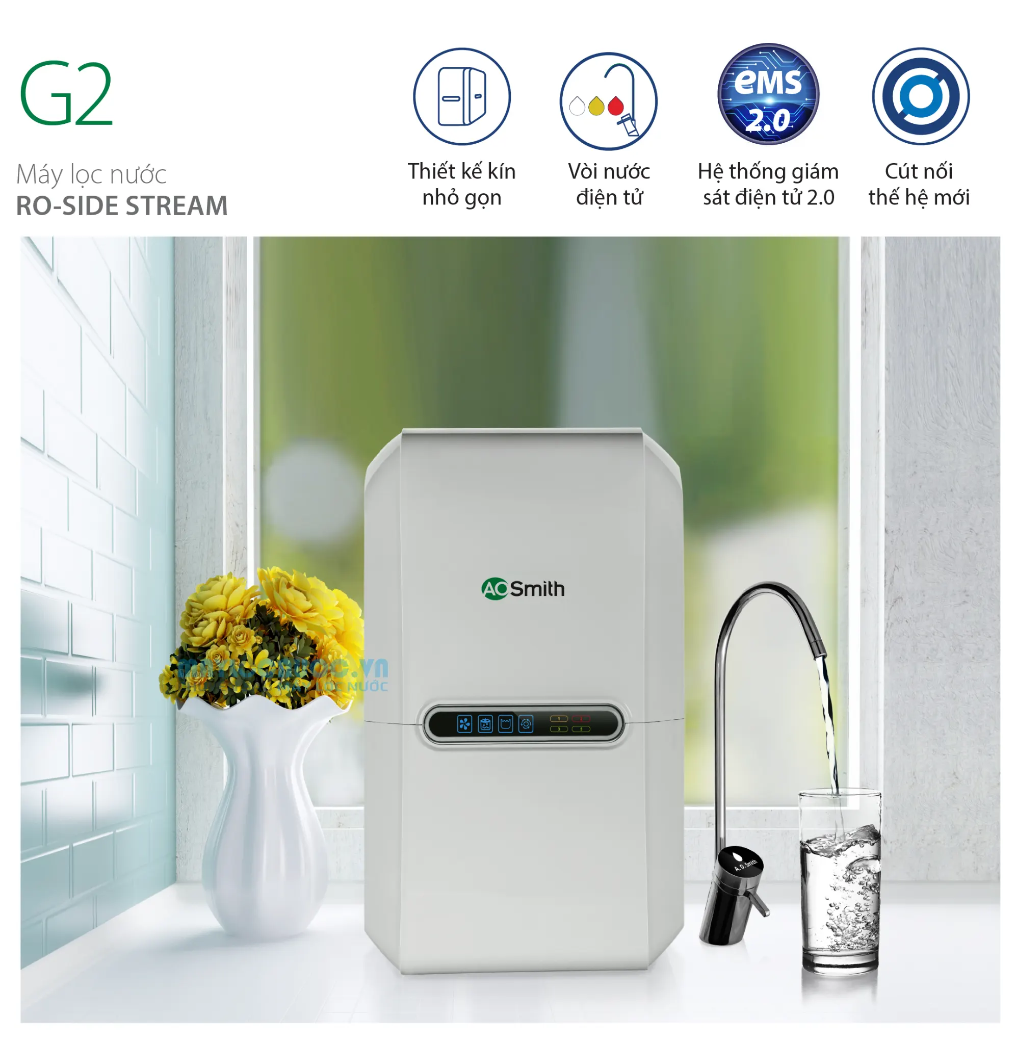 Máy lọc nước A. O. Smith G2 - 5 cấp lọc