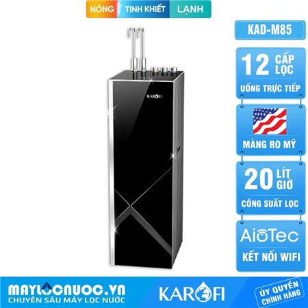 Máy lọc nước nóng lạnh Hydro-ion kiềm Karofi KAE-S86 - 12 Lõi