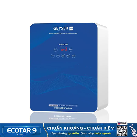  Máy lọc nước ion kiềm giàu hydro Geyser Ecotar 9 Slim T - Made in Russia
