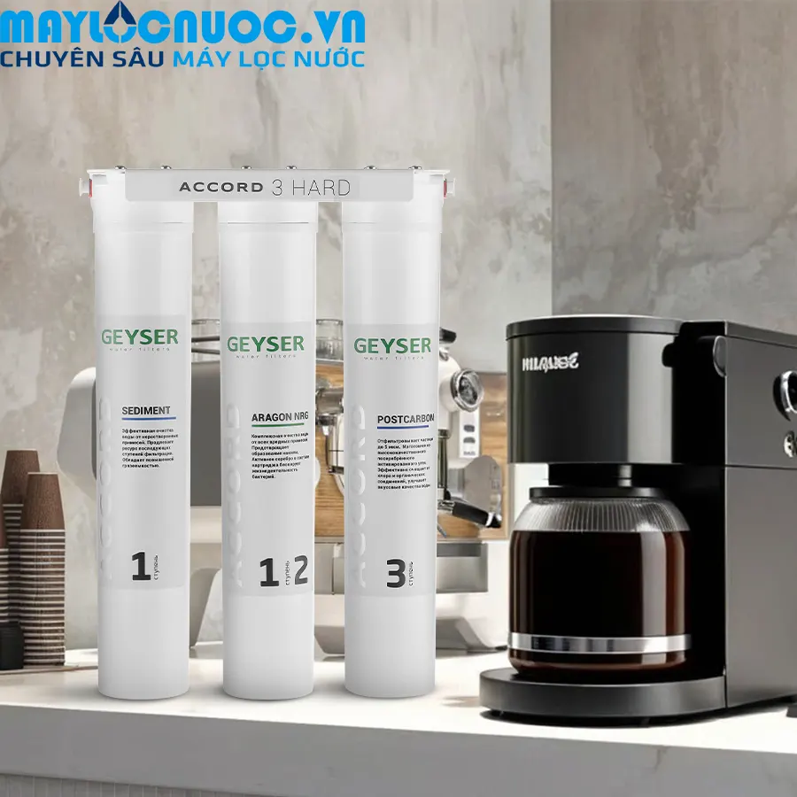  Máy lọc nước Geyser Ecotar Accord 3 Hard - 3 lõi lọc 