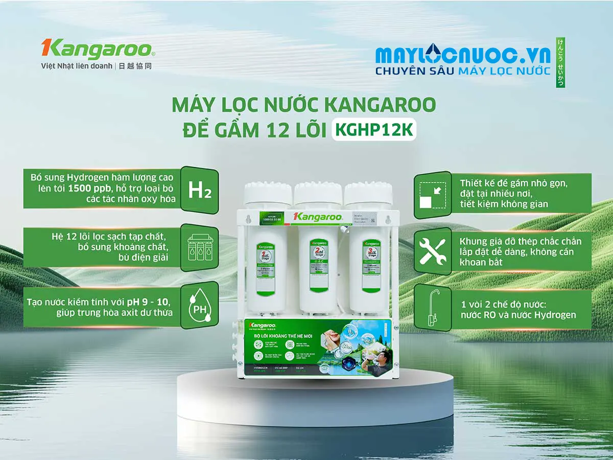 Máy lọc nước Kangaroo Hydrogen KGHP12K