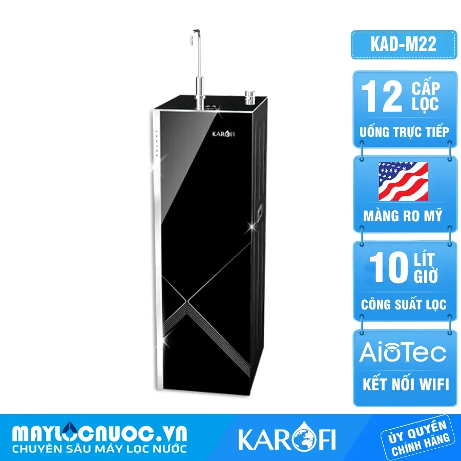 Máy lọc nước RO Karofi KAQ-M22 - 12 lõi lọc