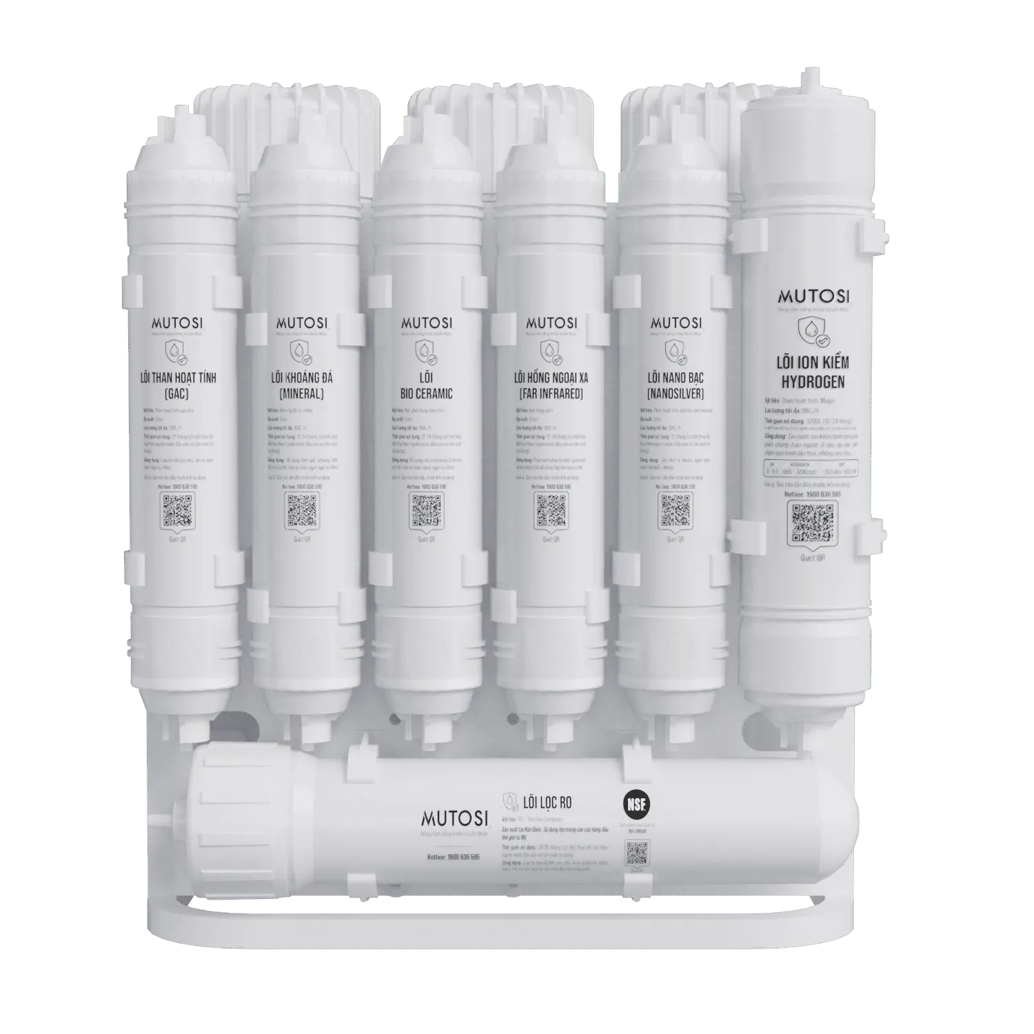 Máy lọc nước để gầm Mutosi MP-U106H - 10 lõi lọc