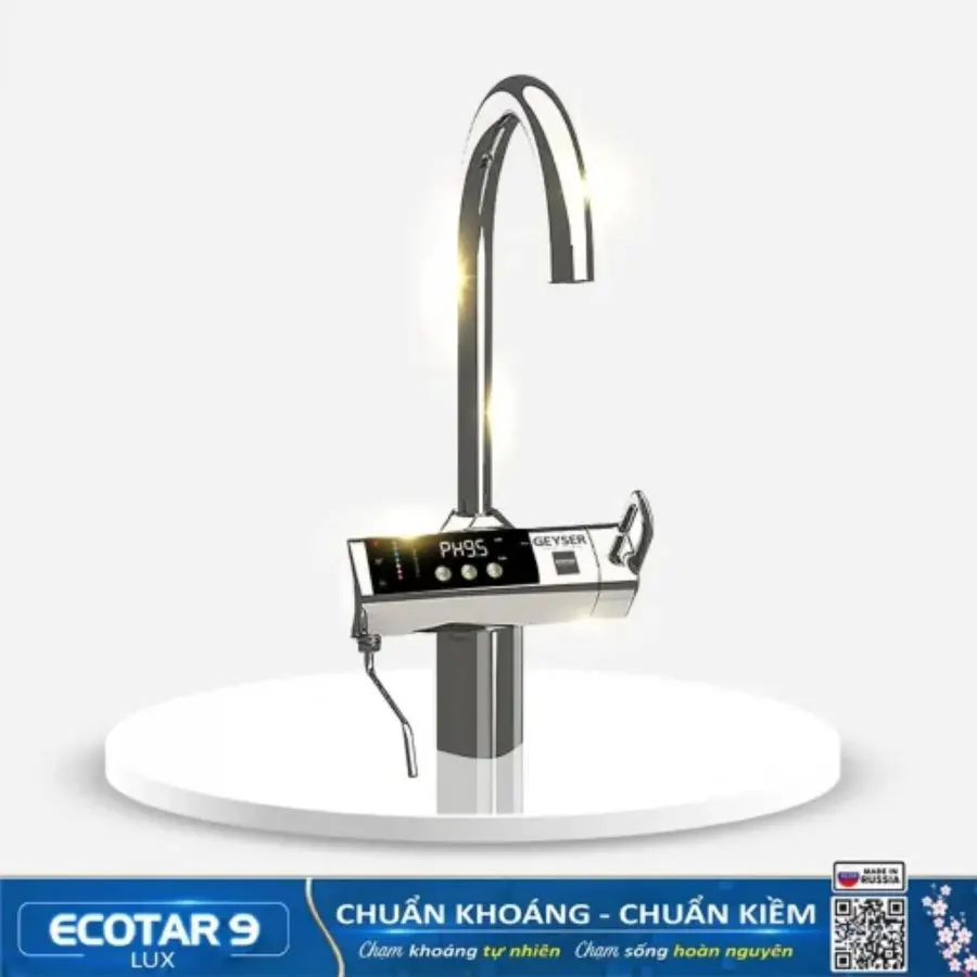  Máy lọc nước ion kiềm giàu hydro Geyser Ecotar 9 Lux - 1 lõi lọc