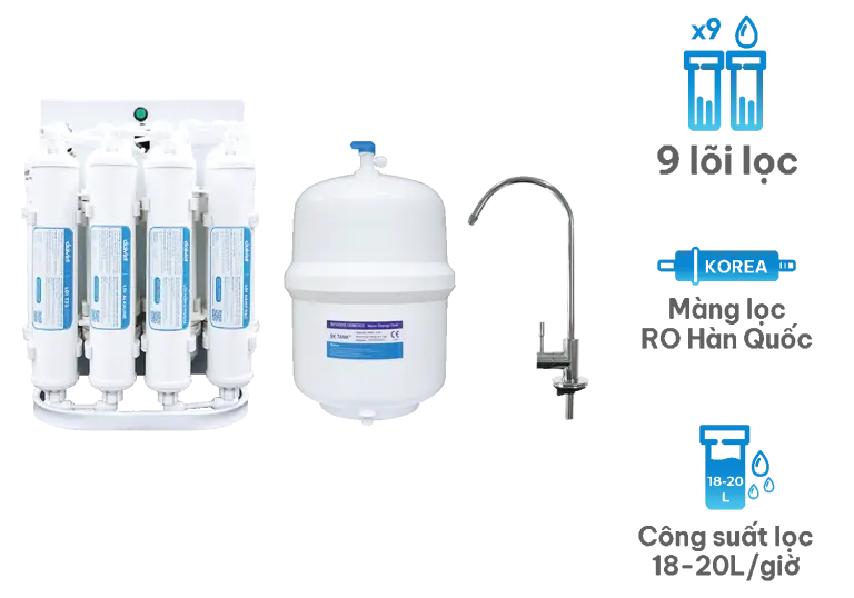 Máy lọc nước RO để gầm không tủ Daikiosan DSW-44009D