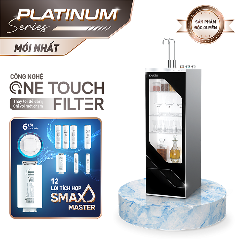 Máy lọc nước Karofi Platinum S66 nóng lạnh 12 lõi cao cấp, hiệu suất cao