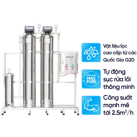 Máy lọc nước đầu nguồn Karofi KTF-332i chất lượng cao - Cột Inox 304
