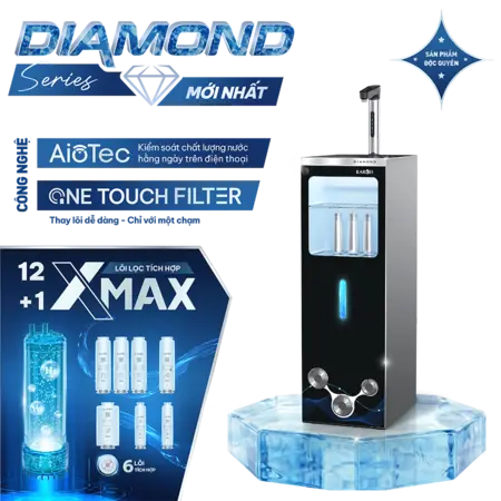 Máy Lọc Nước Nóng Lạnh Karofi DIAMOND SA66 Hydro-ion Kiềm Chất Lượng Cao
